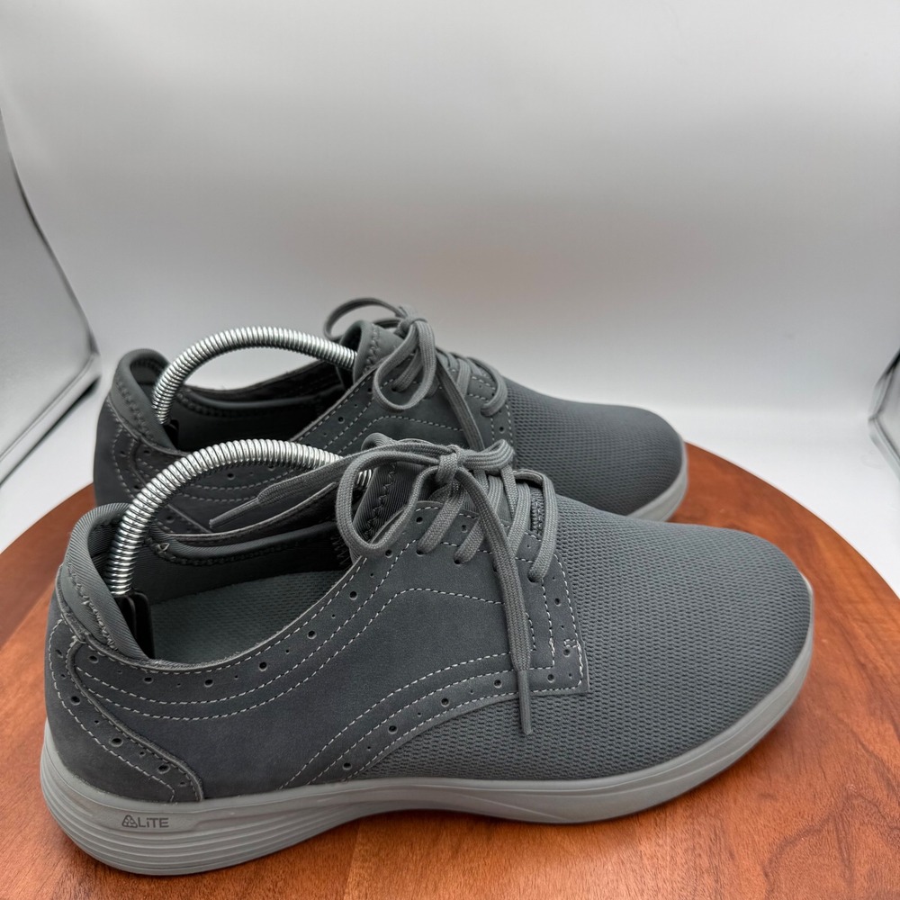 ABEO Floyd SAFM0017 Mens Grey Textile Leather Oxford Hybrid Sneakers Size 10